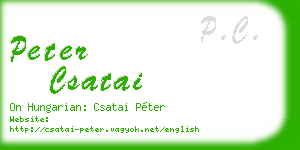 peter csatai business card